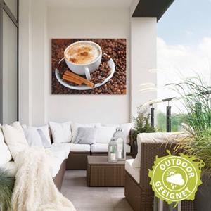 Artland Artprint Cappuccino - koffie als artprint van aluminium, artprint op linnen, muursticker of poster in verschillende maten