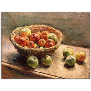 Artland Artprint Een mand met appels. 1880 als artprint op linnen, muursticker of poster in verschillende maten