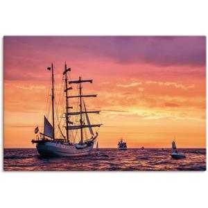 Artland Artprint op linnen Zeilschepen Hanse Sail in Rostock