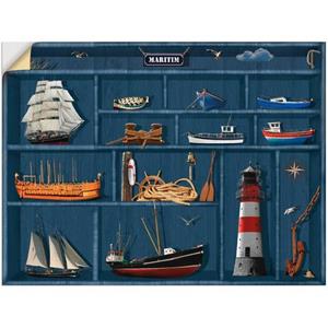 Artland Artprint De maritieme letterkast als artprint op linnen, muursticker of poster in verschillende maten