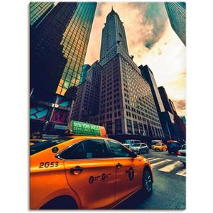 Artland Artprint Taxi in New York als artprint op linnen, muursticker of poster in verschillende maten