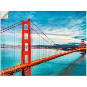 Artland Artprint Golden Gate Bridge als artprint van aluminium, artprint op linnen, muursticker of poster in verschillende maten