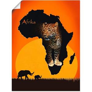 Artland Artprint Afrika het zwarte continent als artprint op linnen, muursticker of poster in verschillende maten