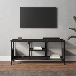 VidaXL Tv-meubel 100x35x45 cm bewerkt hout en ijzer zwart