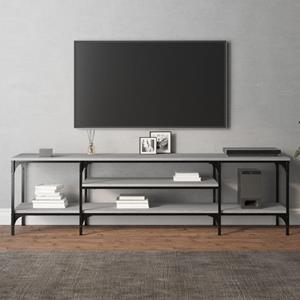 VidaXL Tv-meubel 161x35x45 cm bewerkt hout en ijzer grijs sonoma eiken