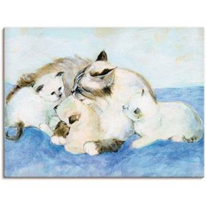 Artland Artprint Kattenfamilie als artprint op linnen, muursticker of poster in verschillende maten