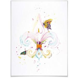 Wall-Art Poster Fleur de Lil Poster, artprint, wandposter (1 stuk)