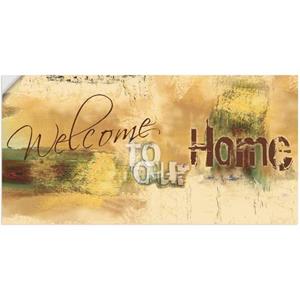 Artland Wandbild "Willkommen in unserem Zuhause", Sprüche & Texte, (1 St.)