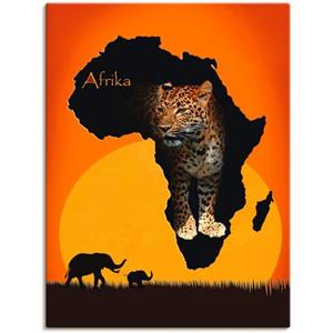 Artland Artprint Afrika het zwarte continent als artprint op linnen, muursticker of poster in verschillende maten