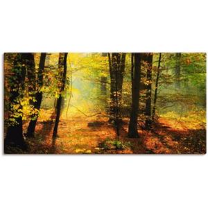 Artland Artprint Herfstlicht in het bos als artprint op linnen, muursticker of poster in verschillende maten