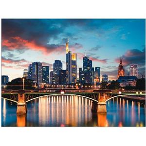 Artland Artprint Frankfurt am Main Skyline II als artprint van aluminium, artprint op linnen, muursticker of poster in verschillende maten