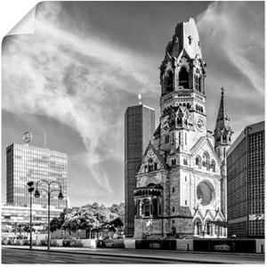 Artland Artprint Berlijn Kaiser-Wilhelm-Gedächtniskirche als artprint van aluminium, artprint op linnen, muursticker of poster in verschillende maten