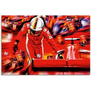 Artland Artprint Sebastian Vettel de Italiaanse jaren als artprint van aluminium, artprint op linnen, muursticker of poster in verschillende maten