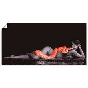Artland Wandbild "Frau in Wasser liegend mit Python", Frau, (1 St.), als Leinwandbild, Poster, Wandaufkleber in verschied. Größen