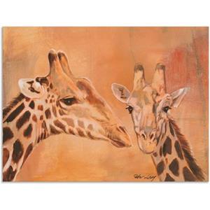 Artland Artprint Giraffen als artprint van aluminium, artprint op linnen, muursticker of poster in verschillende maten