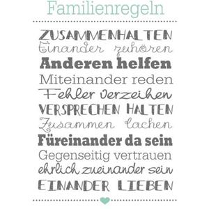 Bönninghoff Leinwandbild "Familienregeln", (1 St.)