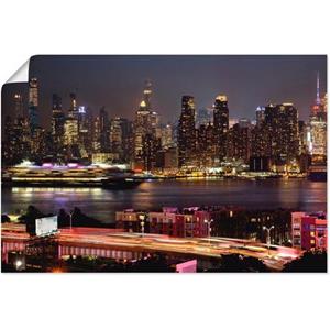 Artland Artprint New York skyline II als artprint van aluminium, artprint op linnen, muursticker of poster in verschillende maten