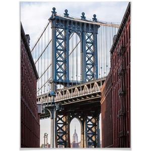 Wall-Art Poster Brooklyn Bridge Poster, artprint, wandposter (1 stuk)