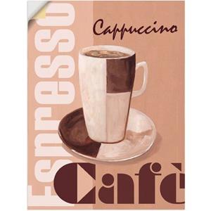 Artland Artprint Cappuccino - koffie als artprint van aluminium, artprint op linnen, muursticker of poster in verschillende maten