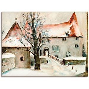 Artland Artprint Winter op de burcht als artprint op linnen, muursticker of poster in verschillende maten