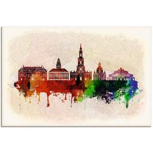 Artland Artprint Dresden Duitsland skyline als artprint van aluminium, artprint op linnen, muursticker of poster in verschillende maten