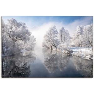 Artland Artprint Winter in de Berchtesgadener Alpen - Winter in Opper-Beieren als artprint van aluminium, artprint op linnen, muursticker of poster in verschillende maten