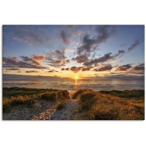 Artland Artprint Zonsondergang op Sylt als artprint van aluminium, artprint op linnen, muursticker of poster in verschillende maten