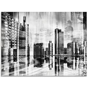 Artland Print op glas Frankfurt skyline collage 01 in verschillende maten