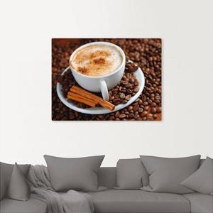 Artland Artprint Cappuccino - koffie als artprint van aluminium, artprint op linnen, muursticker of poster in verschillende maten