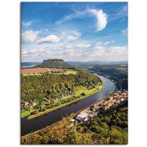 Artland Artprint Elbe en Saksisch Zwitserland als artprint van aluminium, artprint op linnen, muursticker of poster in verschillende maten