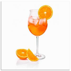 Artland Artprint Aperol Spritz met een schijf sinaasappel als artprint van aluminium, artprint op linnen, muursticker of poster in verschillende maten