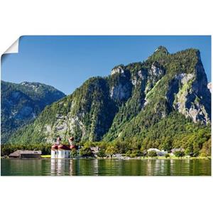 Artland Artprint Blik op de Obersee - Blik op de Königssee als artprint van aluminium, artprint op linnen, muursticker of poster in verschillende maten