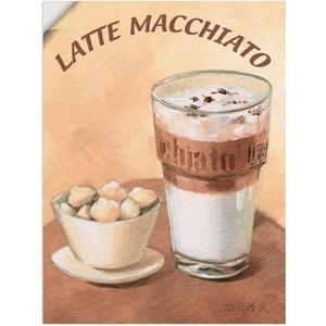 Artland Wandbild "Latte Macchiato", Getränke, (1 St.), als Leinwandbild, Poster, Wandaufkleber in verschied. Größen