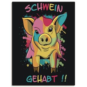 Artland Artprint Schwein Gehabt als artprint van aluminium, artprint op linnen, muursticker of poster in verschillende maten