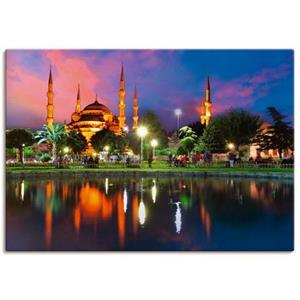 Artland Artprint Blauwe moskee in Istanbul - Turkije als artprint op linnen, muursticker of poster in verschillende maten