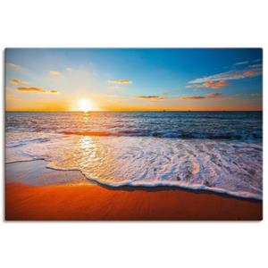 Artland Wandbild "Sonnenuntergang und das Meer", Strand, (1 St.), als Alubild, Outdoorbild, Leinwandbild, Poster in verschied. Größen