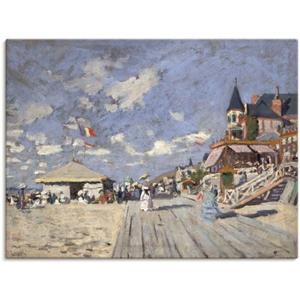 Artland Artprint Aan het strand van Trouville. 1870. als artprint op linnen, muursticker of poster in verschillende maten