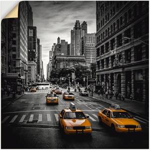 Artland Artprint New York City Verkeer 5th Avenue als artprint van aluminium, artprint op linnen, muursticker of poster in verschillende maten