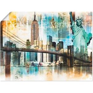 Artland Artprint New York skyline collage IV als artprint op linnen, muursticker of poster in verschillende maten