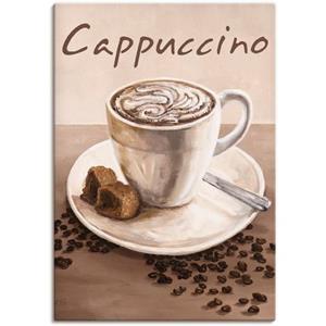 Artland Artprint Cappuccino - koffie als artprint van aluminium, artprint op linnen, muursticker of poster in verschillende maten