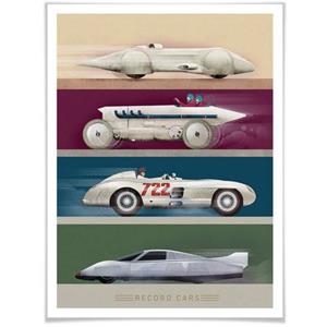 Wall-Art Poster Vintage auto retro raceauto Poster, artprint, wandposter (1 stuk)
