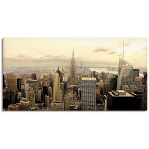 Artland Artprint Skyline Manhattan - New York als artprint van aluminium, artprint op linnen, muursticker of poster in verschillende maten