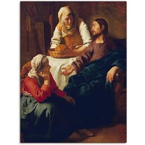 Artland Artprint Christus in het huis van Martha en Maria als artprint op linnen, muursticker of poster in verschillende maten