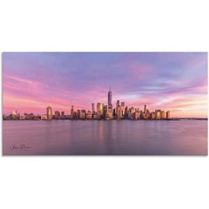 Artland Artprint Manhattan skyline als artprint van aluminium, artprint op linnen, muursticker of poster in verschillende maten