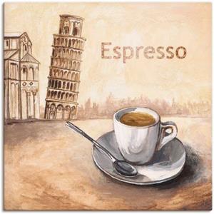 Artland Artprint Espresso in Pisa als artprint van aluminium, artprint op linnen, muursticker of poster in verschillende maten