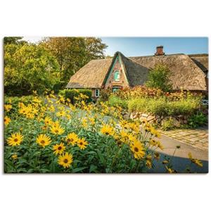 Artland Artprint Historische boerderij met cottagetuin Keitum als artprint van aluminium, artprint op linnen, muursticker of poster in verschillende maten