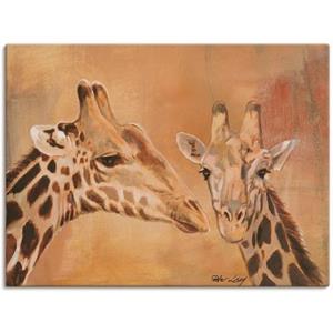 Artland Artprint Giraffen als artprint van aluminium, artprint op linnen, muursticker of poster in verschillende maten