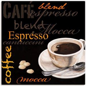 Artland Artprint Espresso - koffie als artprint van aluminium, artprint op linnen, muursticker of poster in verschillende maten