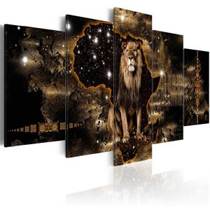 ARTGEIST Wandbild - Golden Lion (5 Parts) Wide