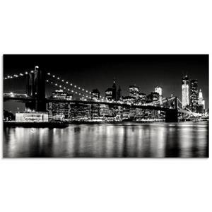 Artland Print op glas Nachtelijke skyline Manhattan I in verschillende maten